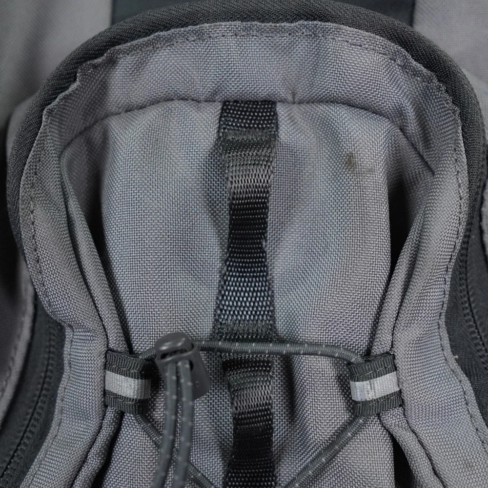 The North Face Heckler Backpack Black Grey Hiking School Bag PaddedLogo